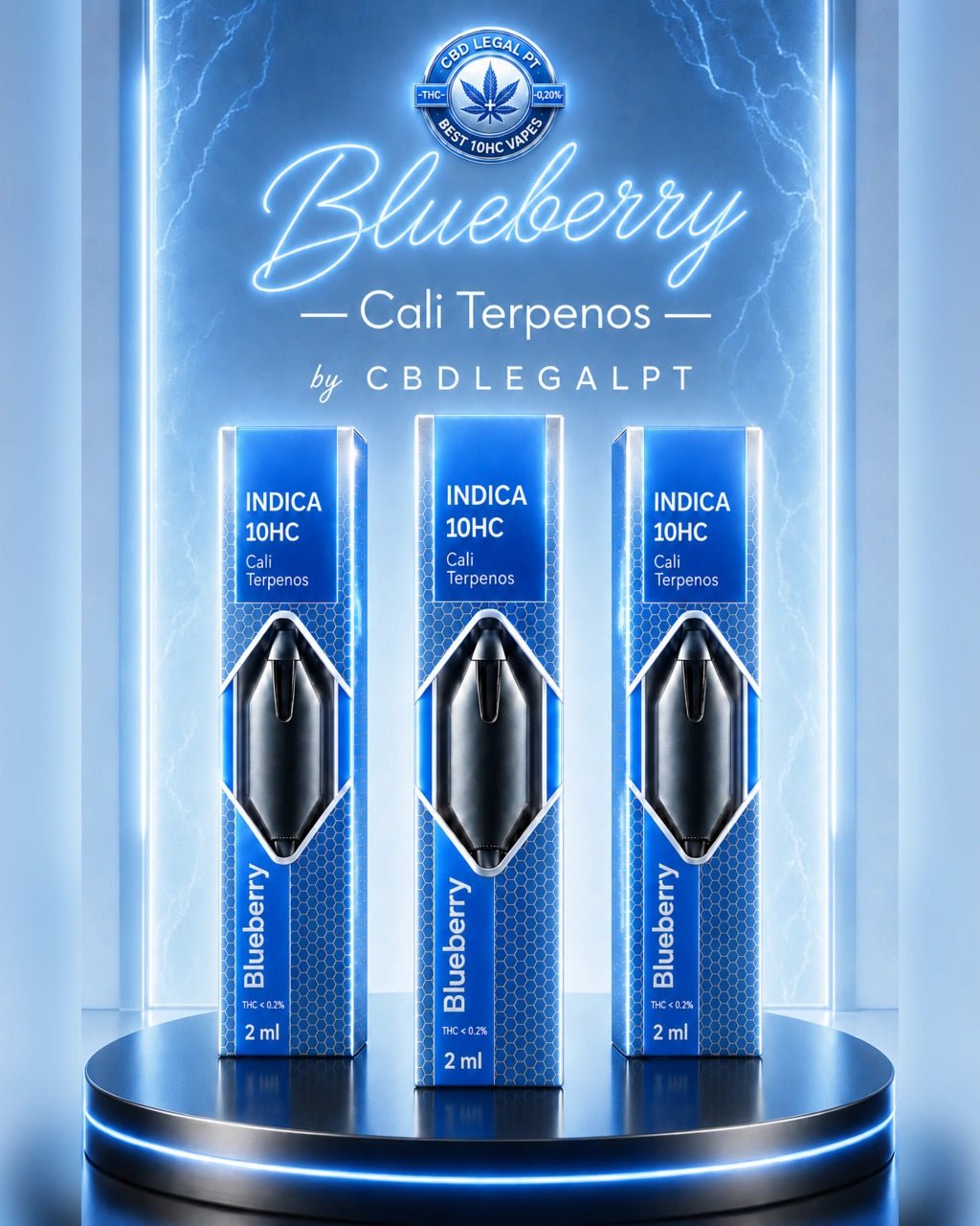CBDLegalPT Vapes Premium 10-OH Blueberry Vape CBD 2ml Myrtille