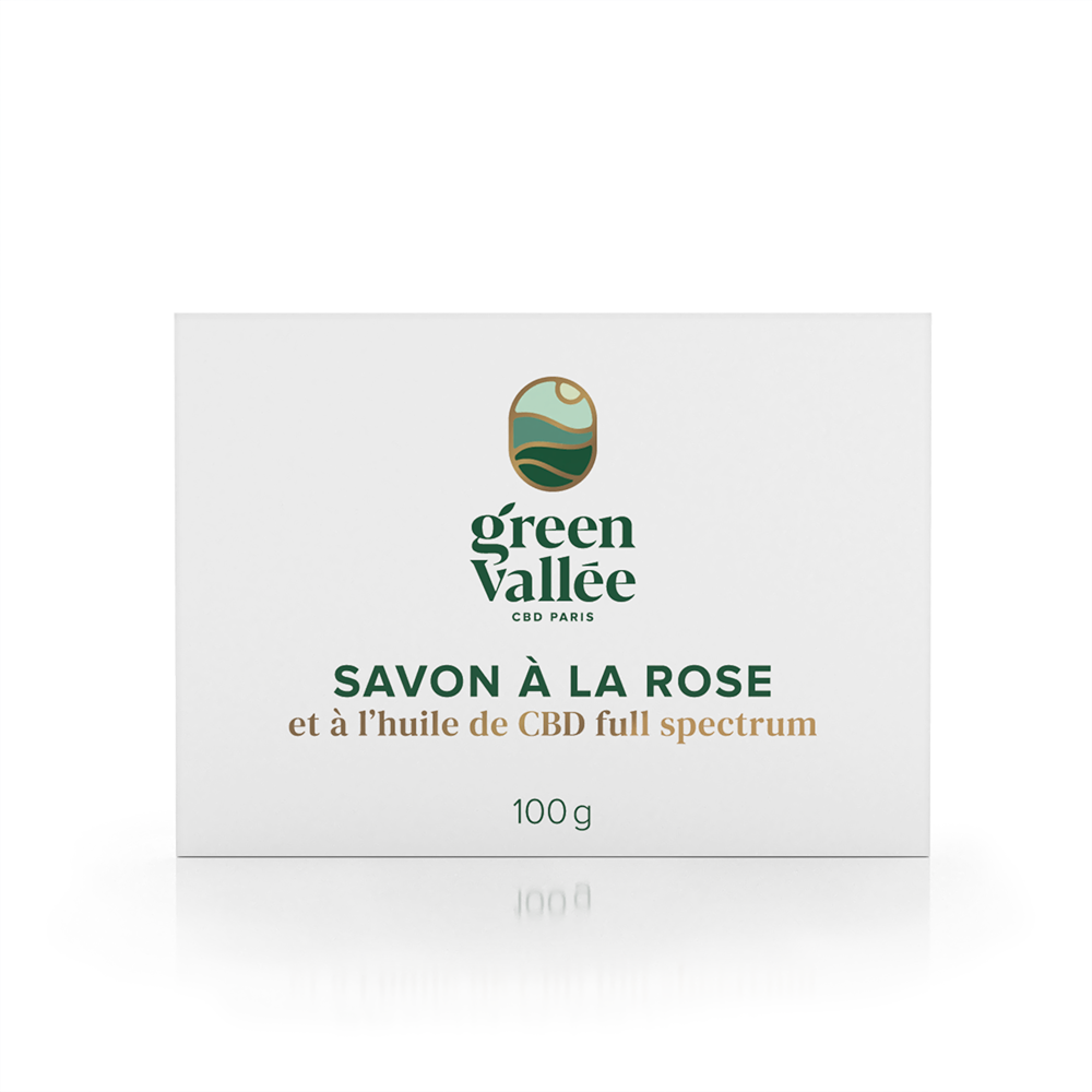 Green Vallée Cosmétiques CBD Savon Rose 100 g 2% Full Spectrum