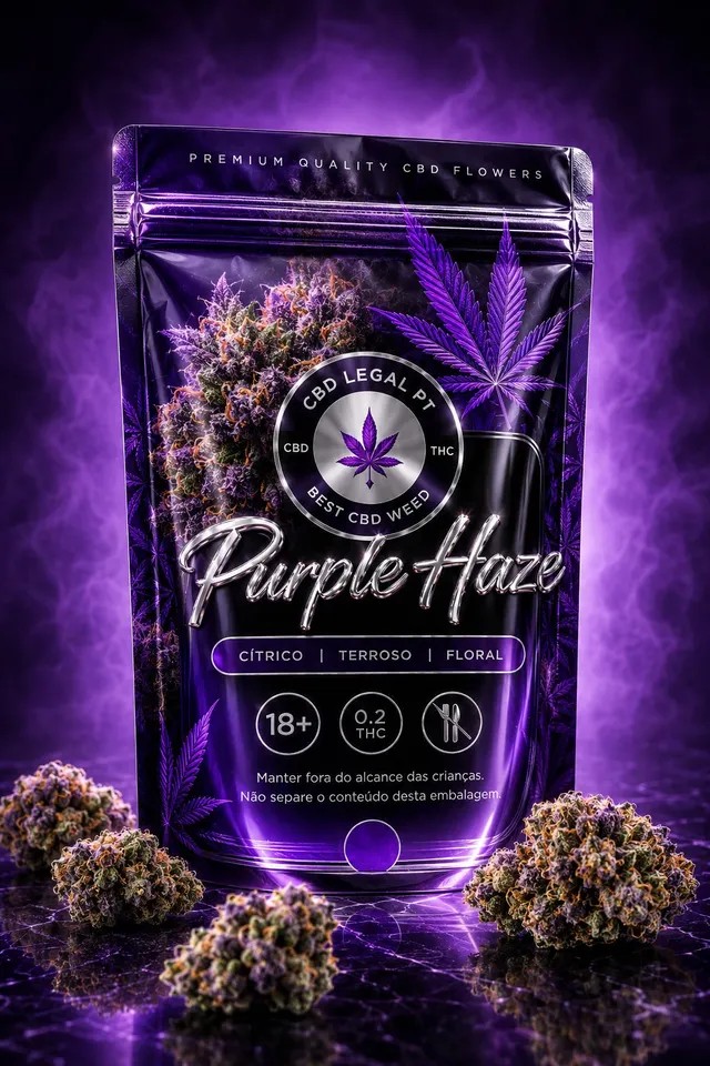 CBDLegalPT Purple Haze fleur CBD 1 g + 1 g