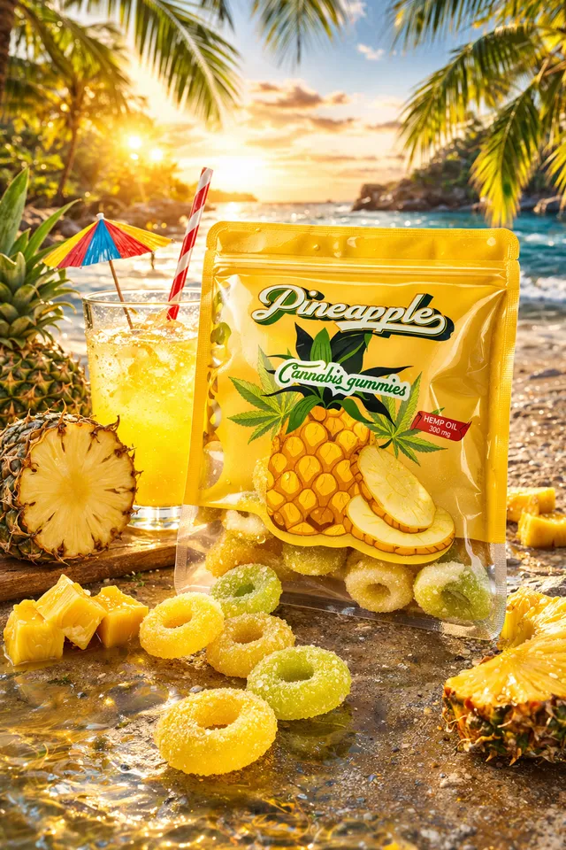 CBDLegalPT Pineapple gummies CBD ananas 1 paquet