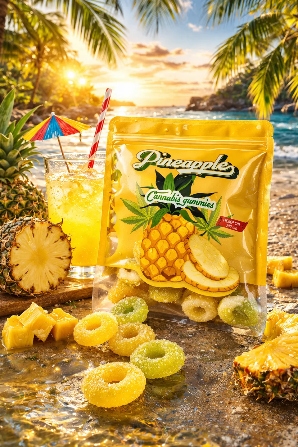 CBDLegalPT Pineapple gummies CBD ananas 1 paquet