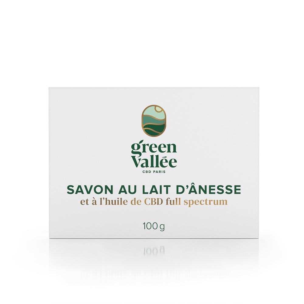 Green Vallée Savon lait ânesse CBD 2% 100 g karité