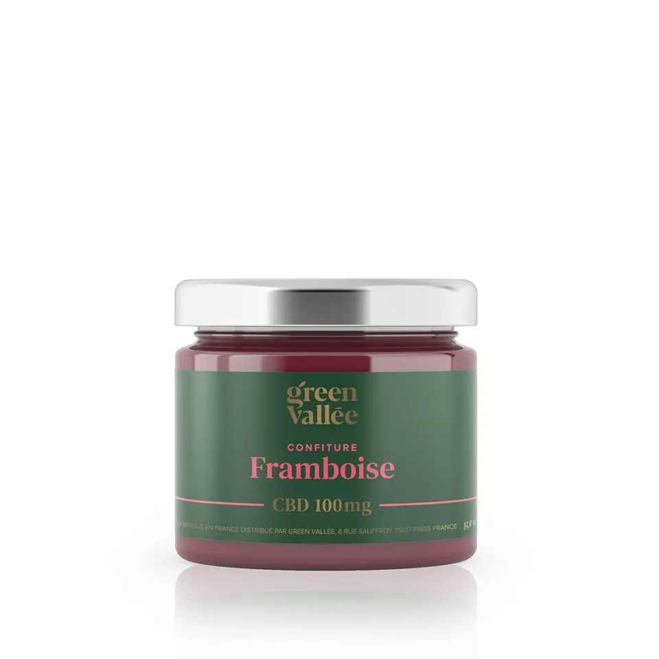 Green Vallée Alimentation CBD Confiture Framboise 125 g 100 mg