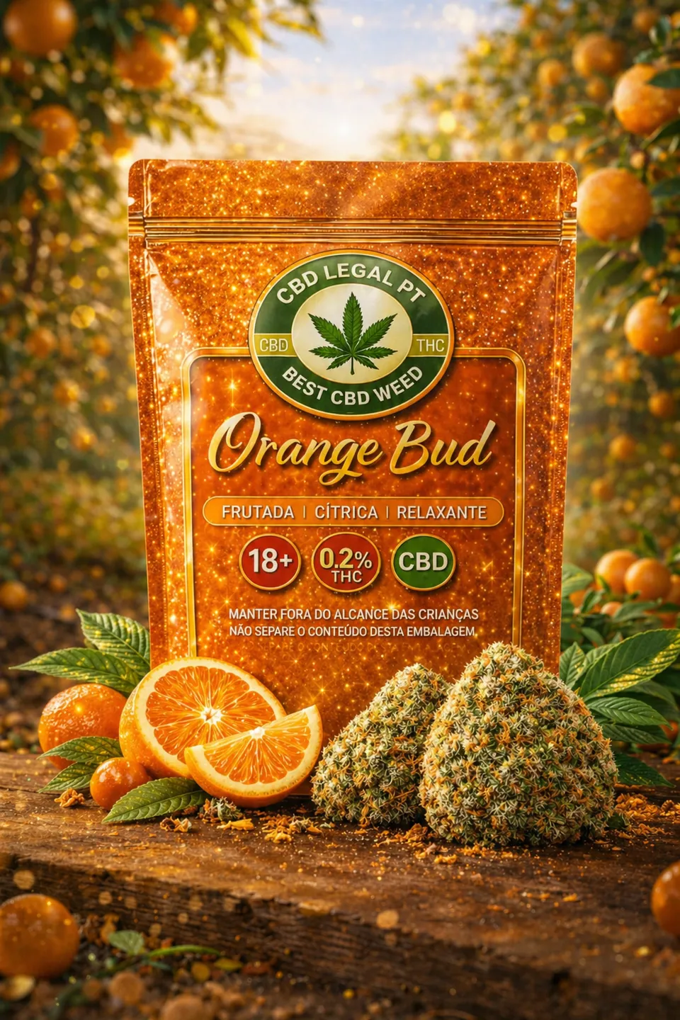 CBDLegalPT Orange Bud fleur CBD 1g aromatique