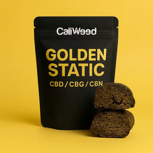 Cali Weed Golden Static résine CBD 5G CBG CBN 50%