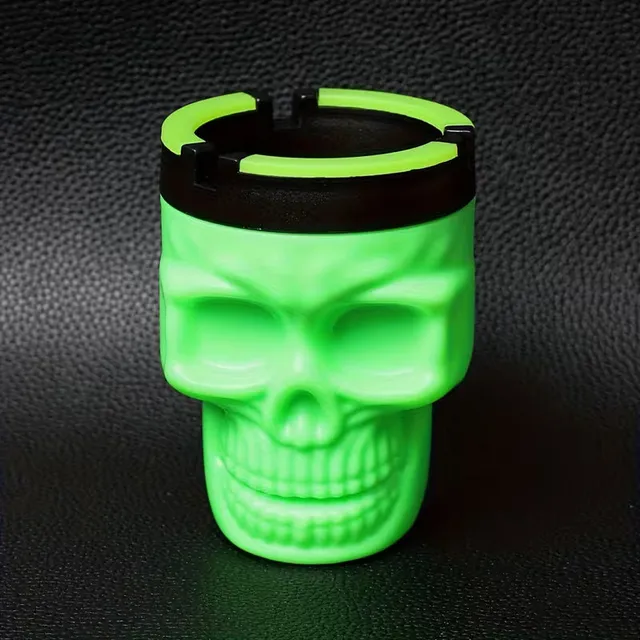 CBDLegalPT Cendrier crâne vert phosphorescent déco