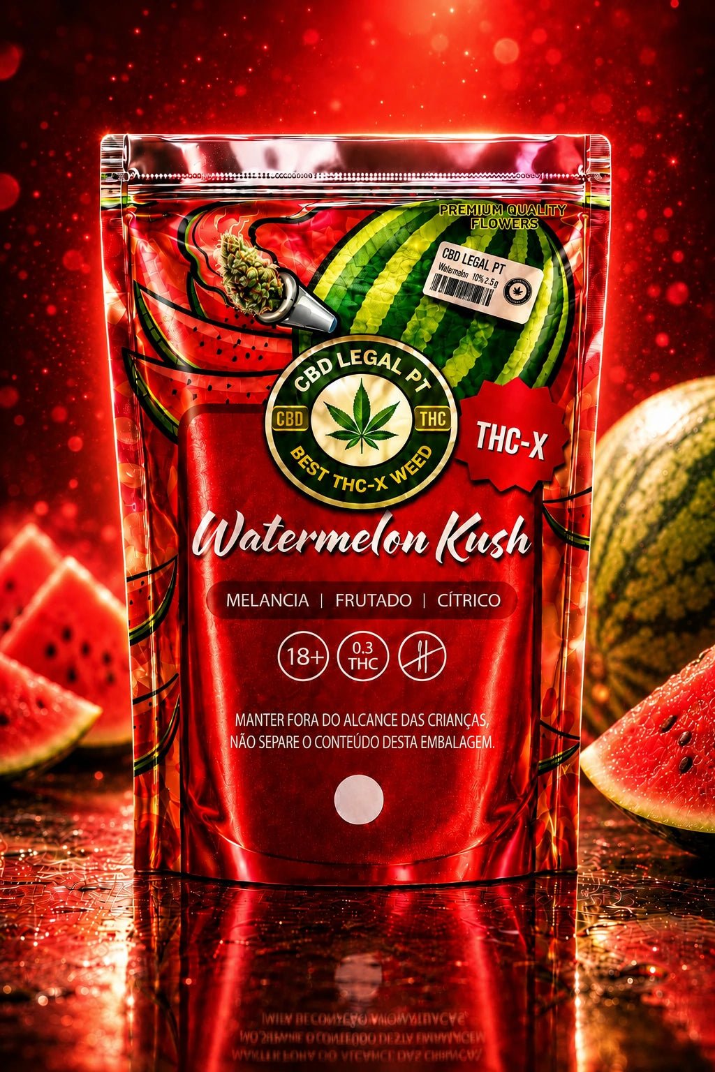 CBDLegalPT Flores Watermelon Kush fleur THC-X 3,5 g