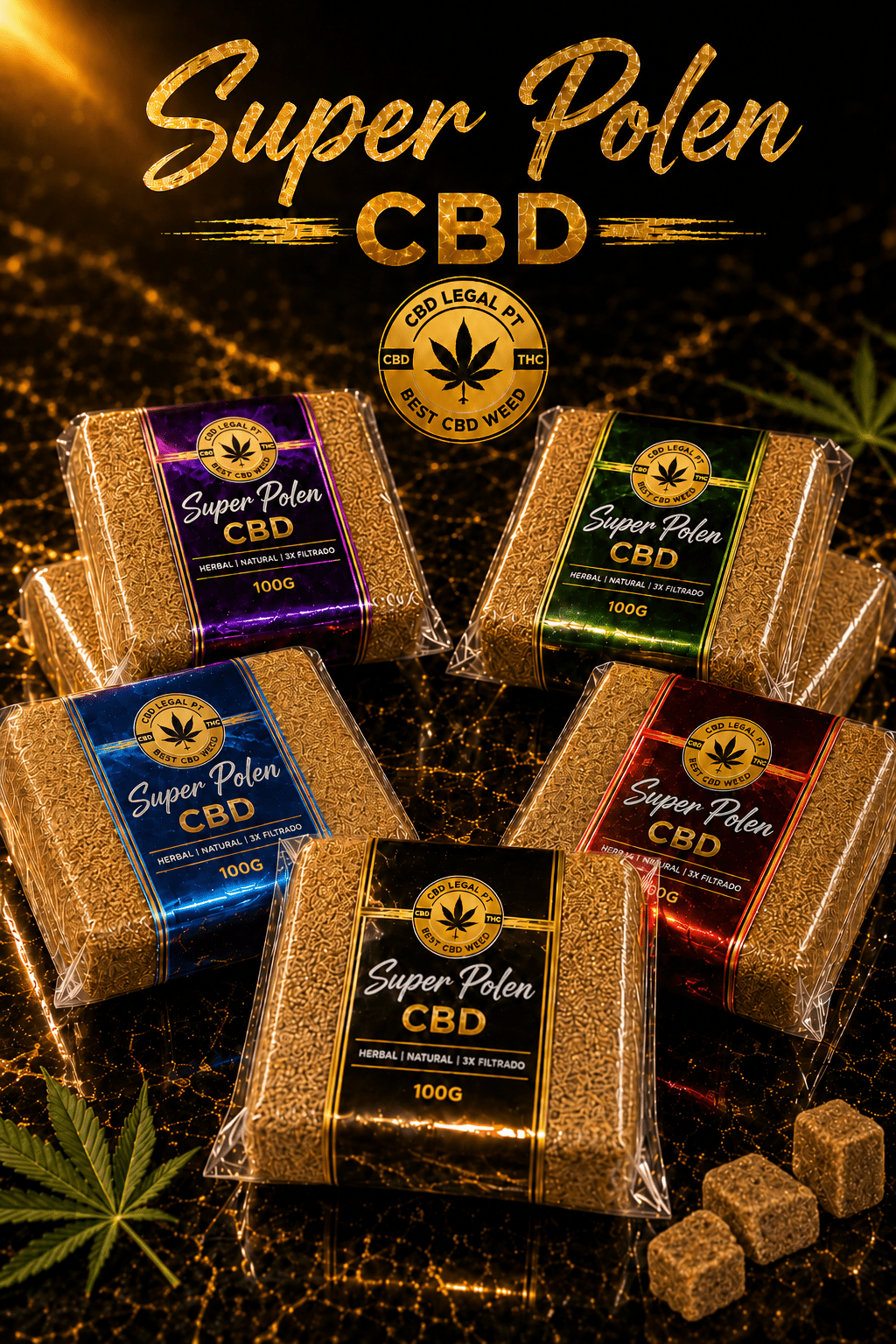 CBDLegalPT Super Pólen hash CBD 1g premium doux