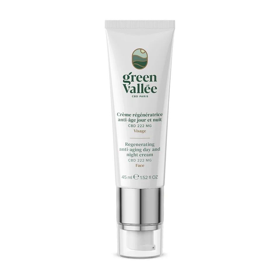 Green Vallée Crème régénératrice CBD anti-âge visage
