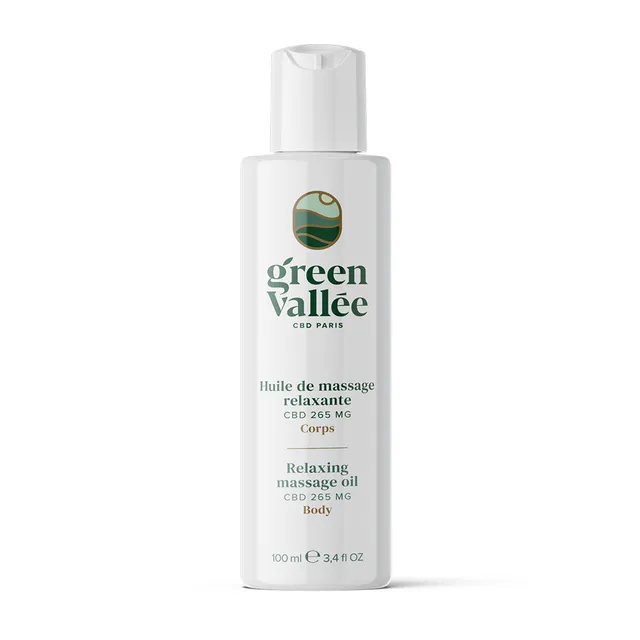 Green Vallée Cosmétiques Huile de massage CBD relaxante 265 mg