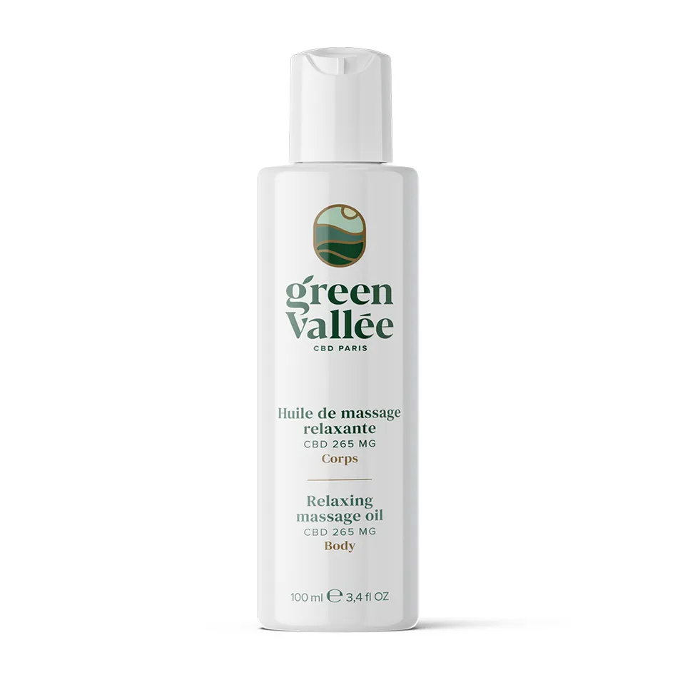 Green Vallée Cosmétiques Huile de massage CBD relaxante 265 mg