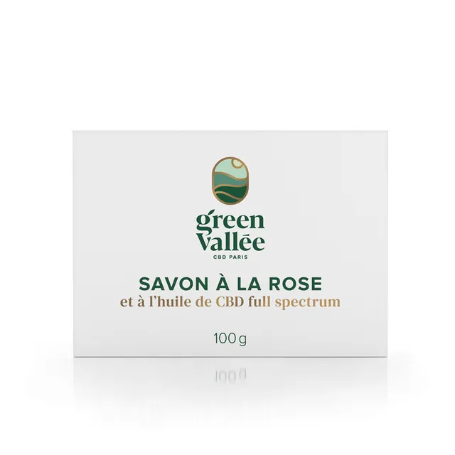 Green Vallée Cosmétiques CBD Savon Rose 100 g 2% Full Spectrum