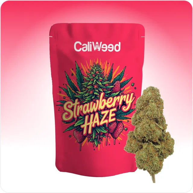 Cali Weed Strawberry Haze fleur CBD 5 g 12% fraise