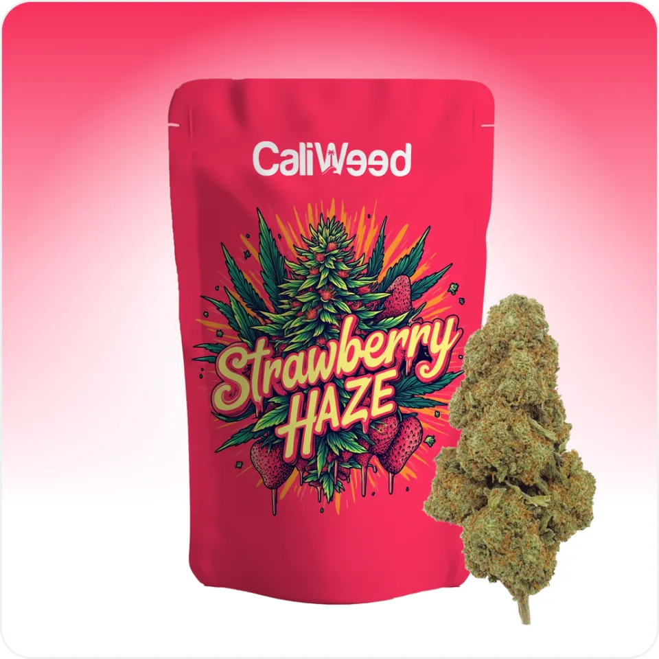 Cali Weed Strawberry Haze fleur CBD 5 g 12% fraise