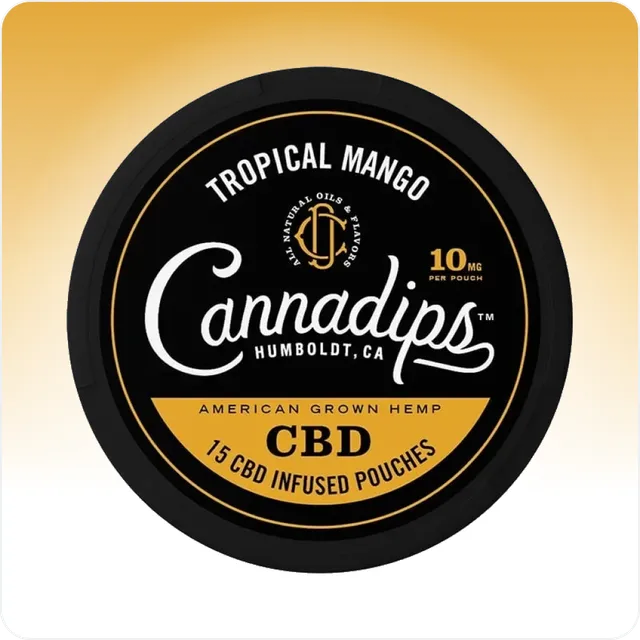 Cannadips Mangue pouches CBD 10mg 15 sachets