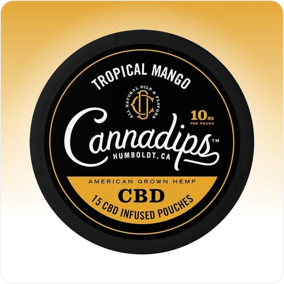 Cannadips Mangue pouches CBD 10mg 15 sachets