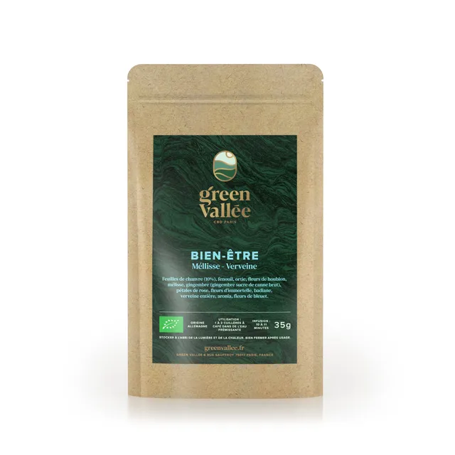Green Vallée Bien-Être infusion CBD bio 35g bien-être
