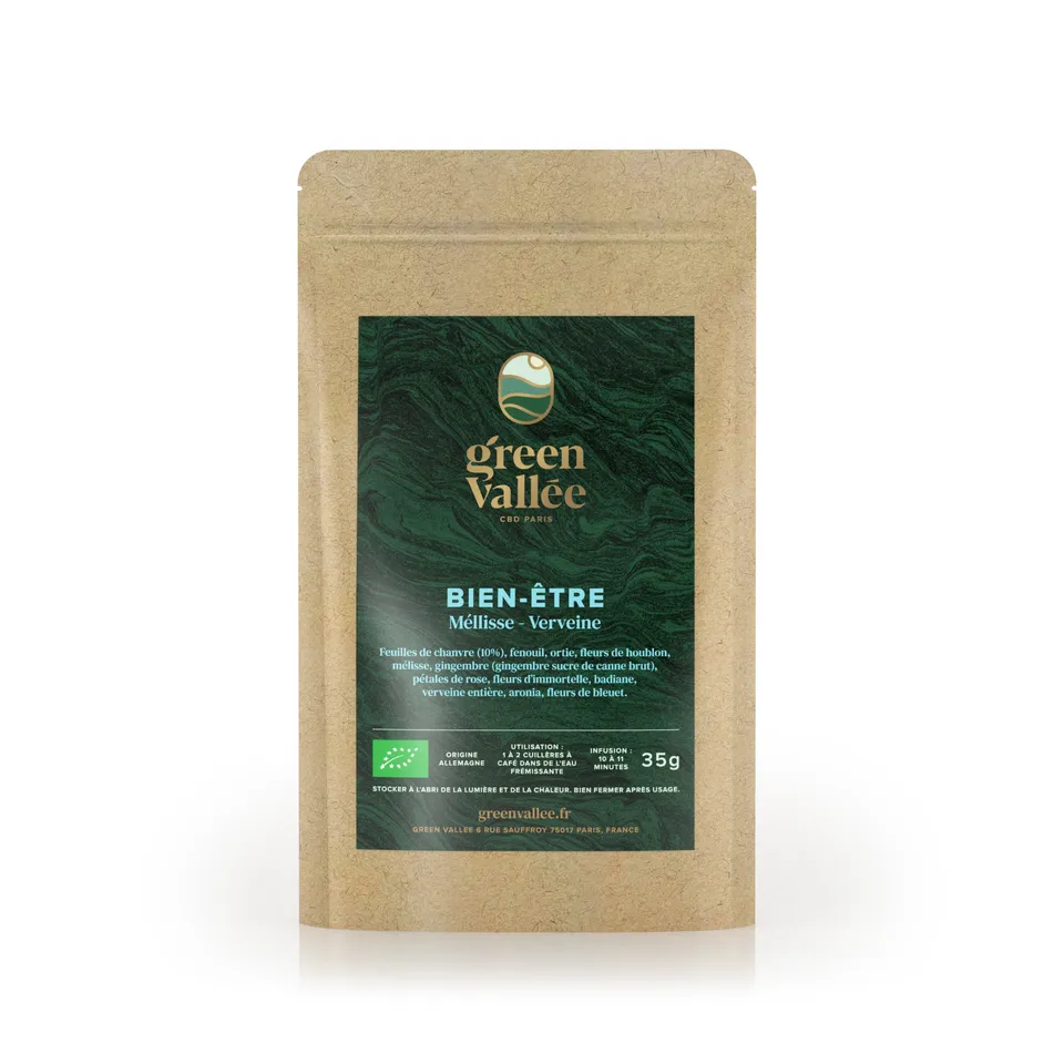 Green Vallée Bien-Être infusion CBD bio 35g bien-être
