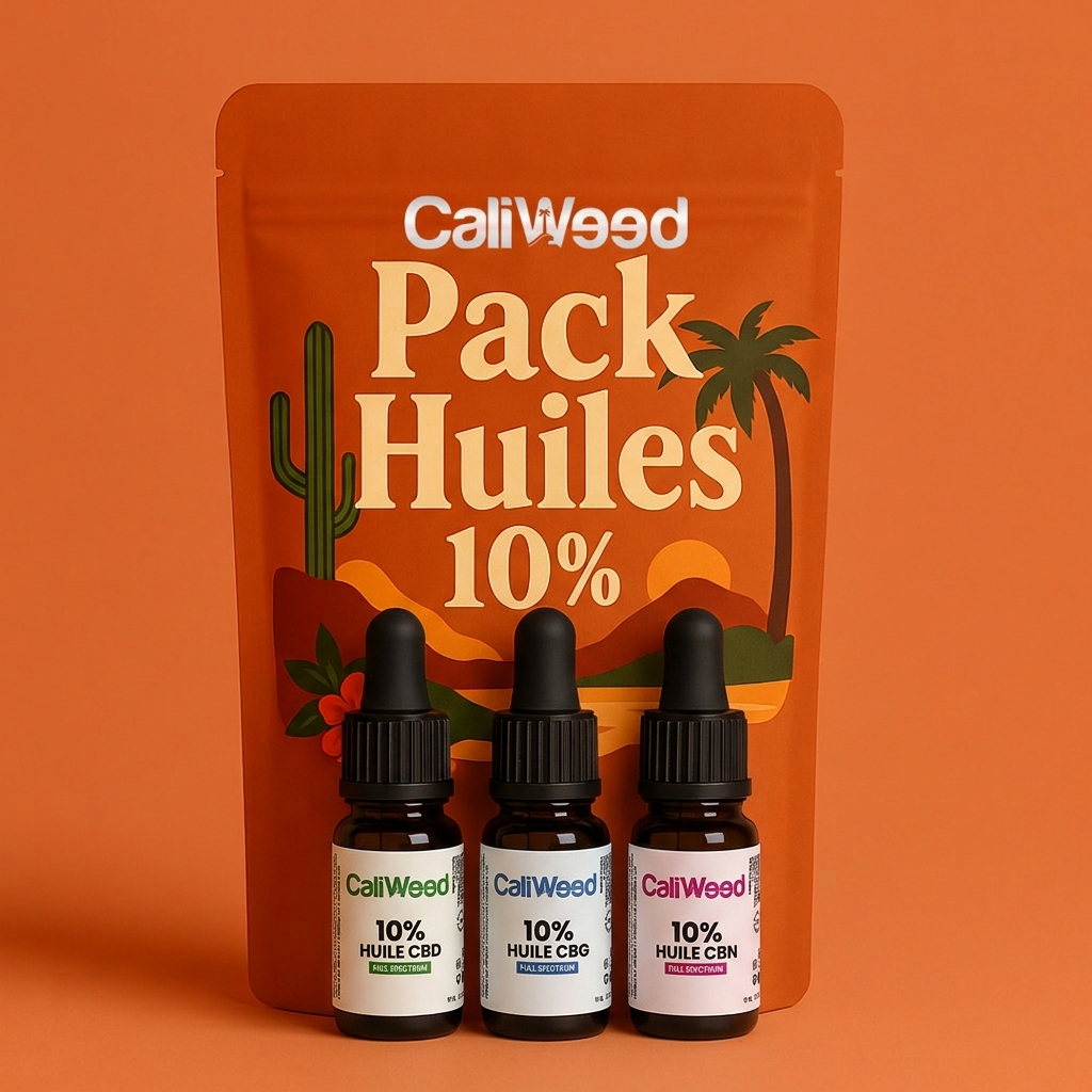 Cali Weed Pack CBD Découverte 3 Huiles 10% 30ml
