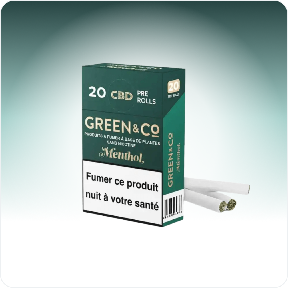 Cali Weed Menthol cigarette CBD paquet 20 sans tabac