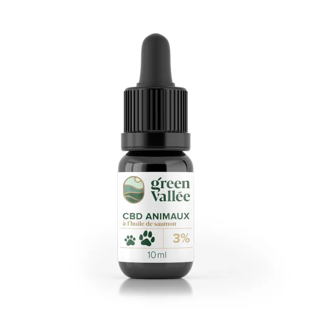 Green Vallée Animaux CBD huile Fish Oil 3 % 10 ml chien chat