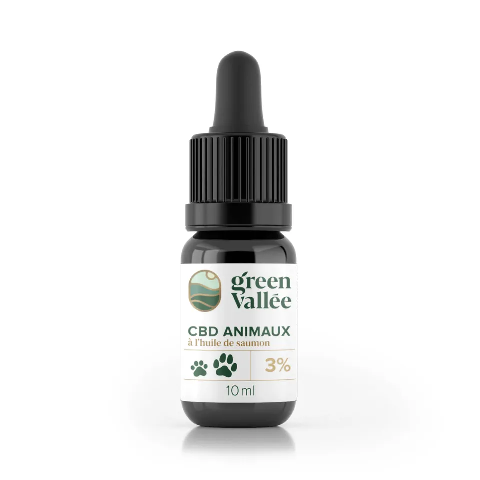 Green Vallée Animaux CBD huile Fish Oil 3 % 10 ml chien chat