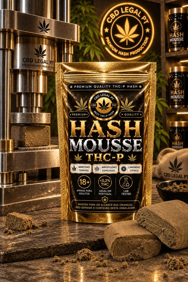 CBDLegalPT Coleção Premium Hash Mousse THC-P résine 3,5 g notes sucrées