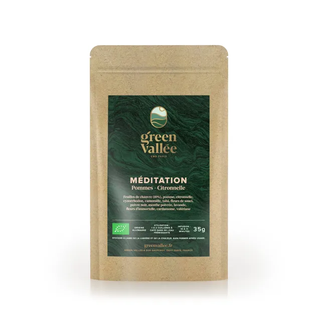 Green Vallée Méditation infusion chanvre bio 35g