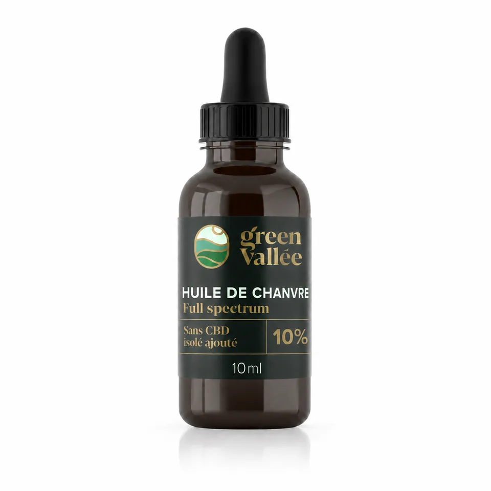 Green Vallée Huiles CBD Huile Chanvre 10% Full Spectrum 10ml