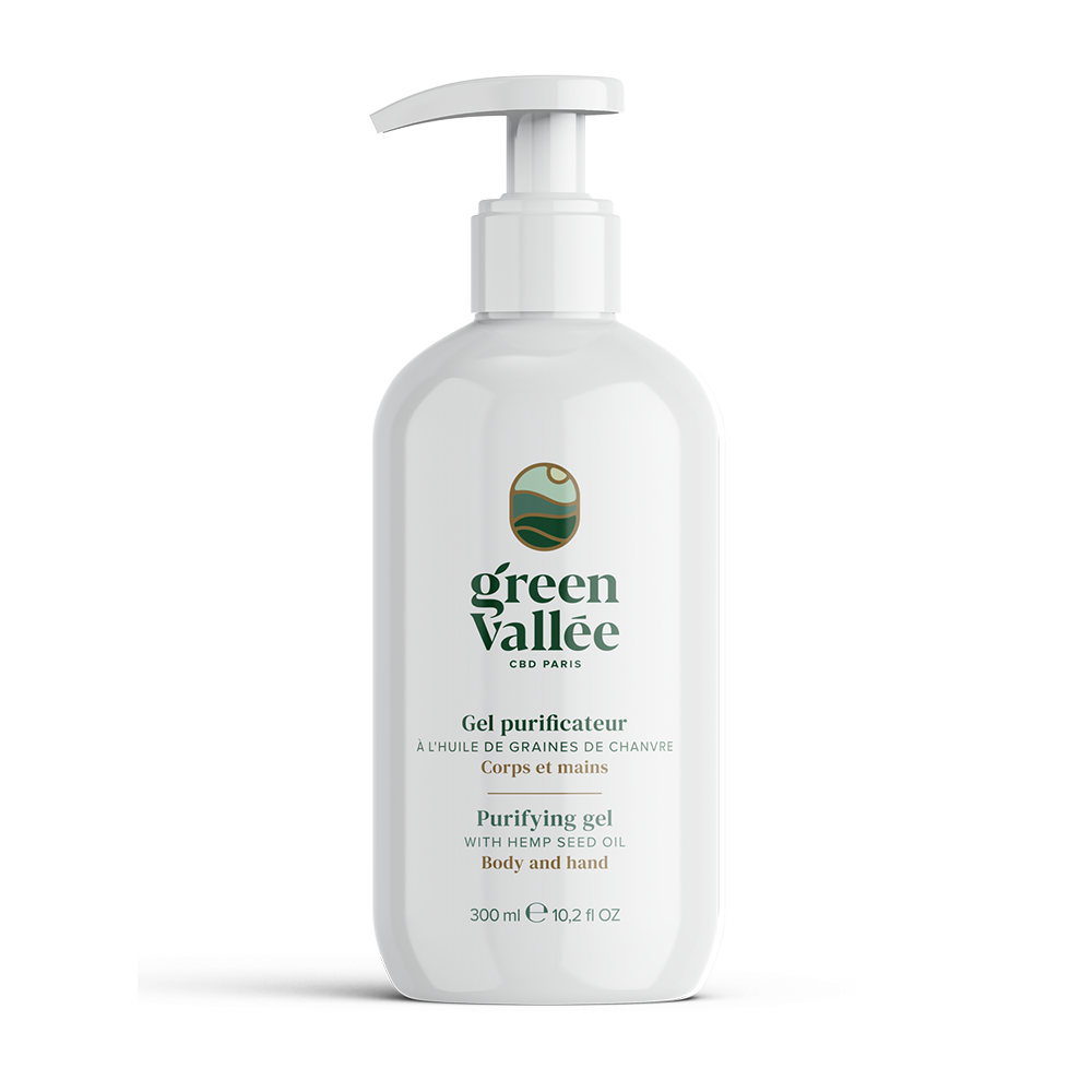 Green Vallée Gel CBD purificateur corps mains chanvre