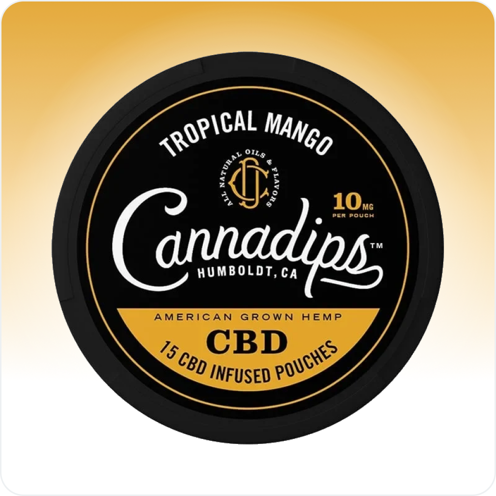 Cannadips Mangue pouches CBD 10mg 15 sachets