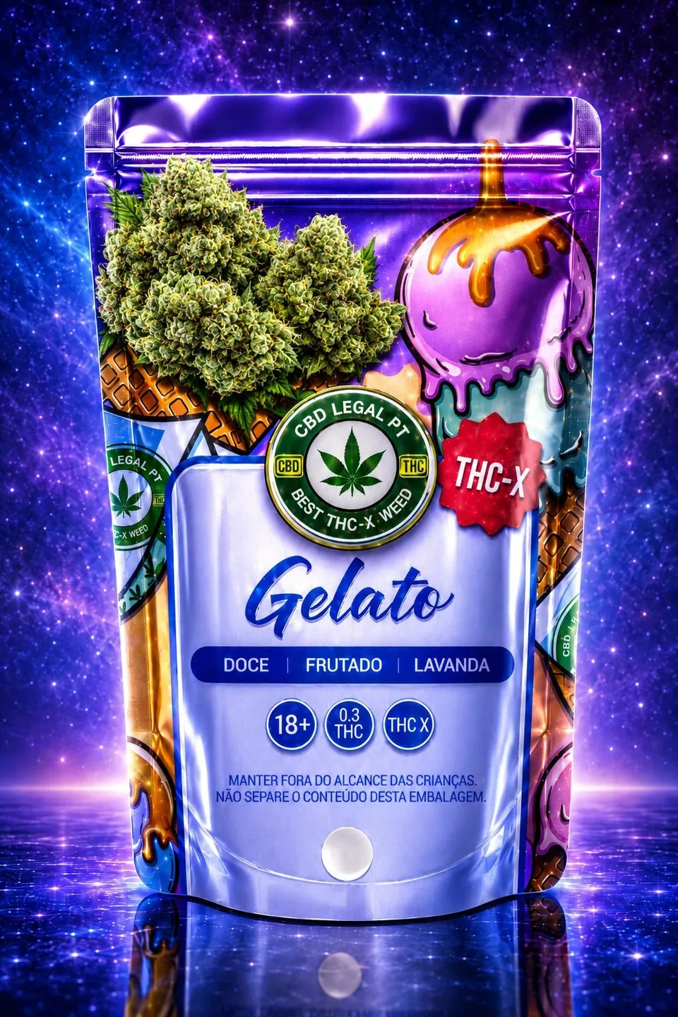 CBDLegalPT Gelato THC-X Fleur 3,5g terreuse