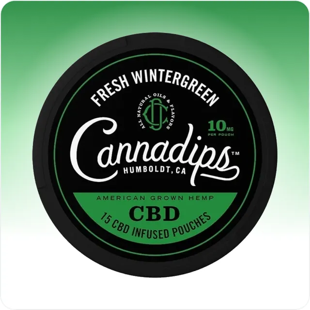 Cannadips Wintergreen Pouches CBD Gaulthérie 15 sachets