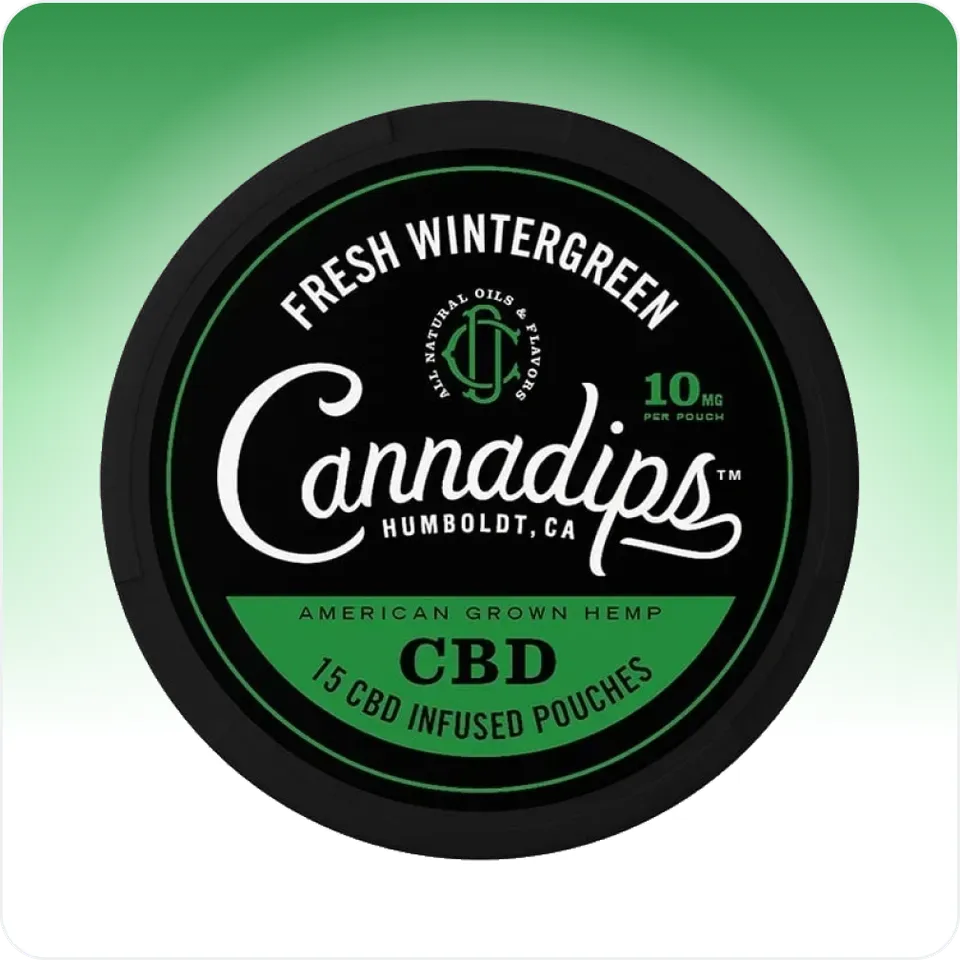 Cannadips Wintergreen Pouches CBD Gaulthérie 15 sachets