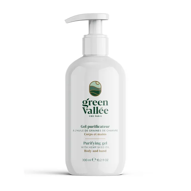Green Vallée Gel CBD purificateur corps mains chanvre