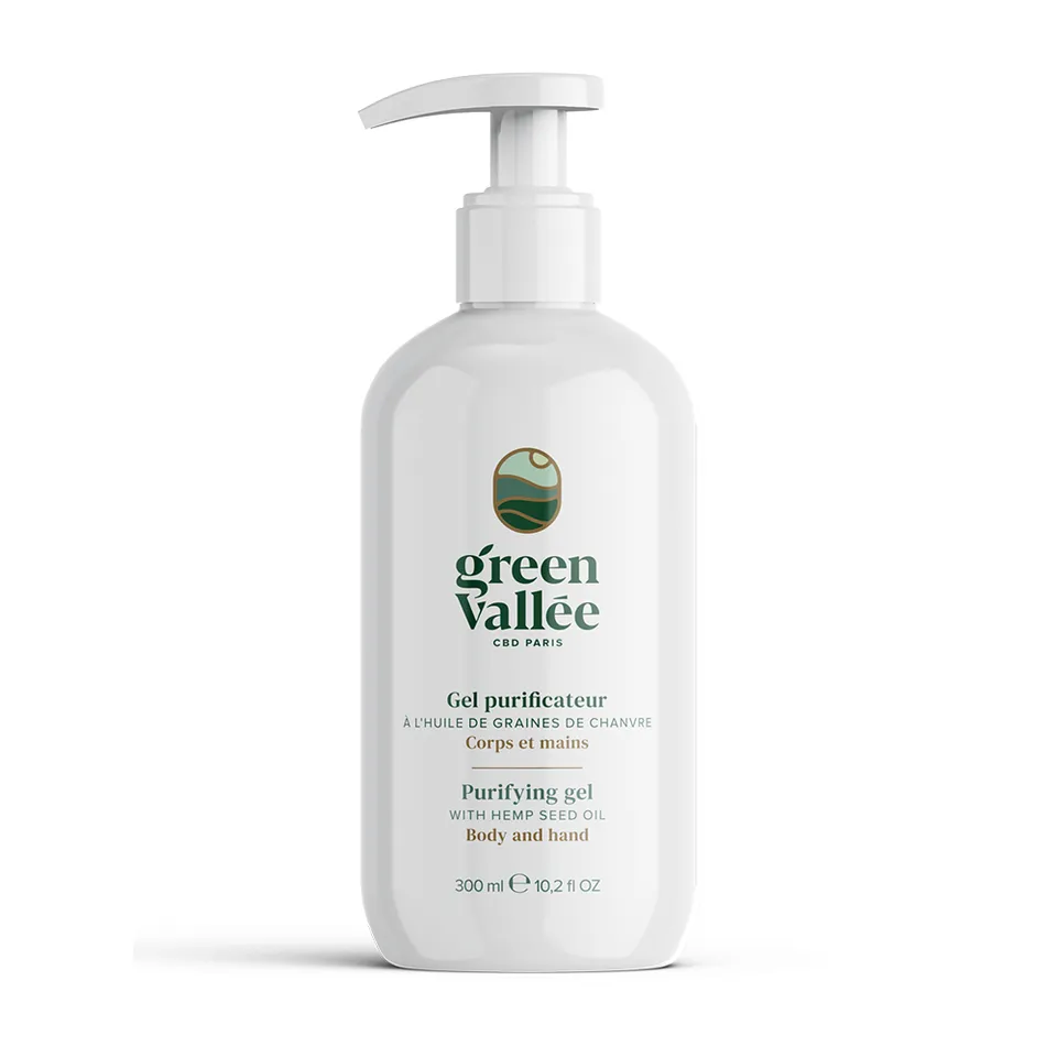 Green Vallée Gel CBD purificateur corps mains chanvre
