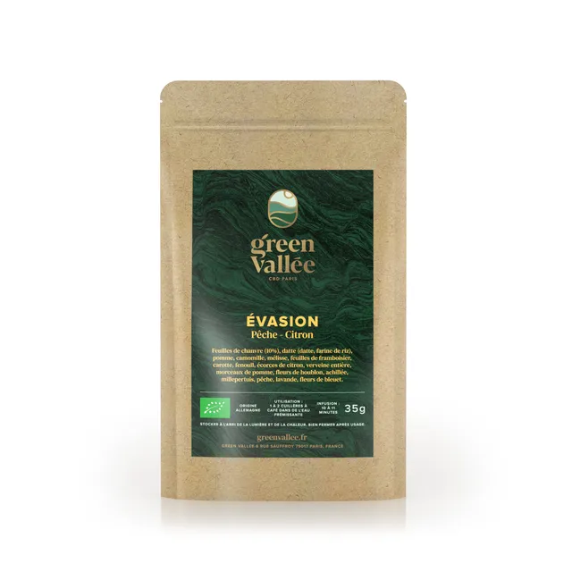 Green Vallée Évasion infusion CBD 35g détente bio