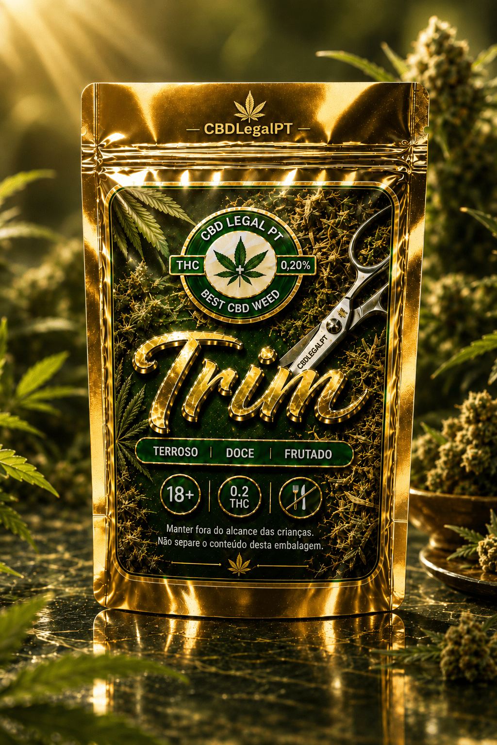 CBDLegalPT Trim fleur CBD 10 g micro buds fruité