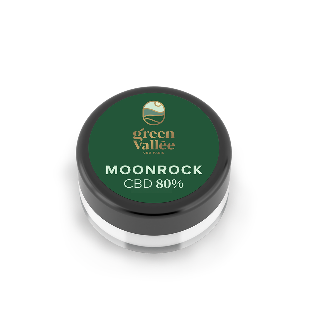 Green Vallée Moonrock Ice 80% fleur CBD 1G ultra-concentrée