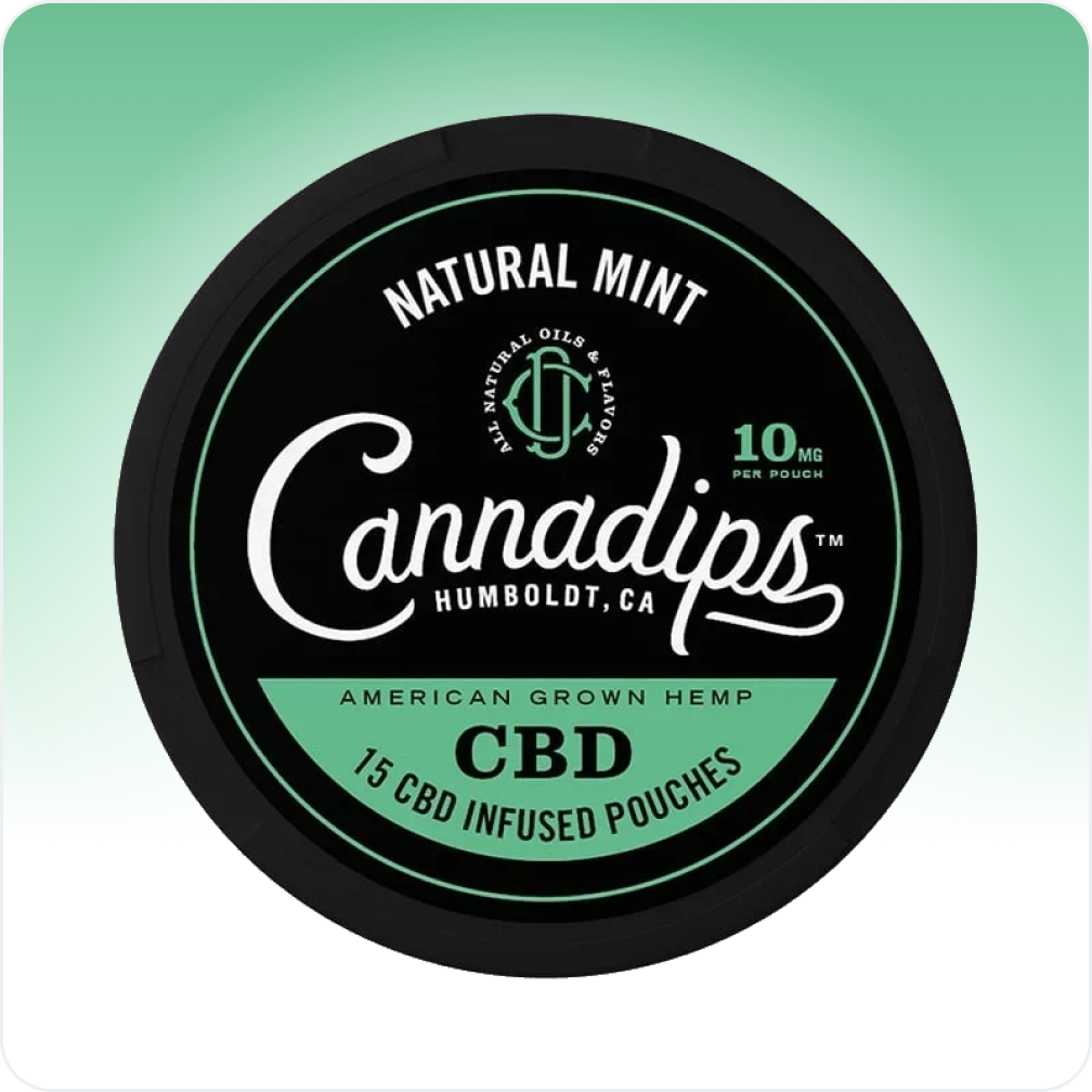 Cannadips Menthe pouches CBD 10mg boîte 15 sachets