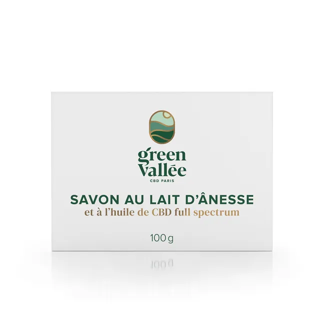 Green Vallée Savon lait ânesse CBD 2% 100 g karité