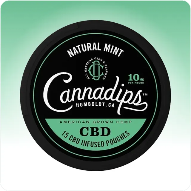 Cannadips Menthe pouches CBD 10mg boîte 15 sachets