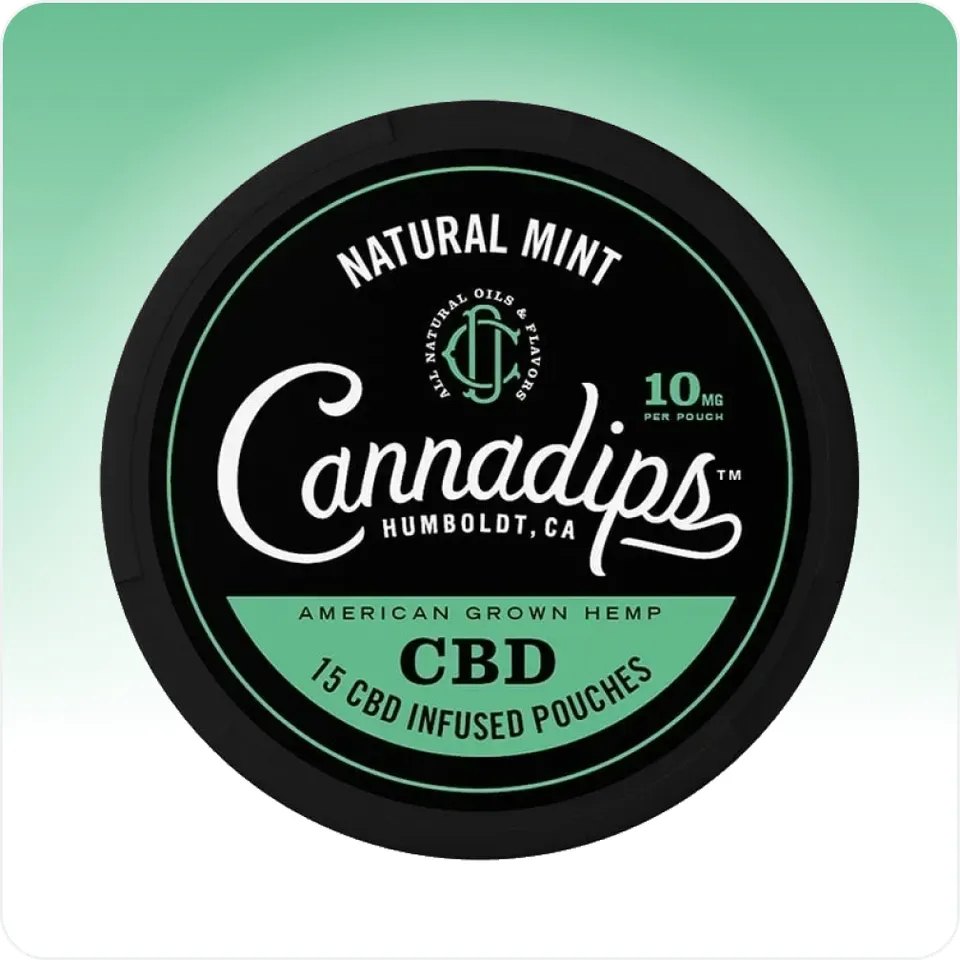 Cannadips Menthe pouches CBD 10mg boîte 15 sachets