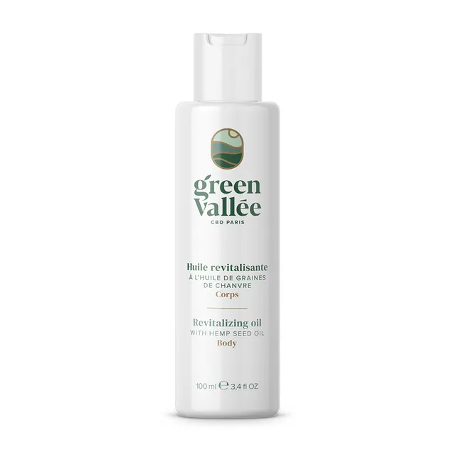 Green Vallée Cosmétiques Huile revitalisante CBD corps neem bio