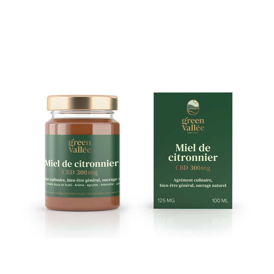 Green Vallée miel CBD citronnier 300 mg 125 g agrume