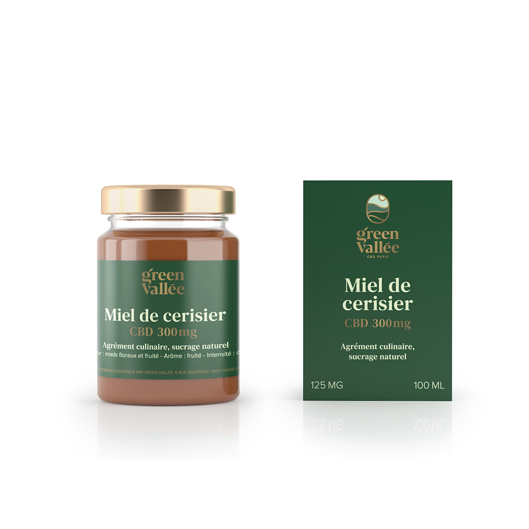 Green Vallée Cerisier miel CBD 300 mg 125 g fruité