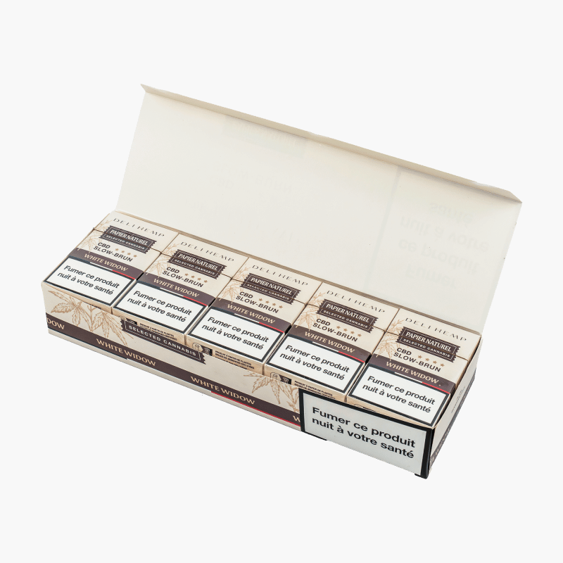 Cali Weed White Widow cigarette CBD slow burn floral