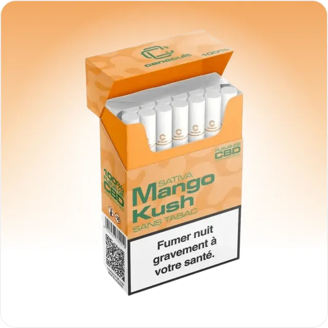 Cali Weed Mango Kush Cigarettes CBD mangue sans tabac