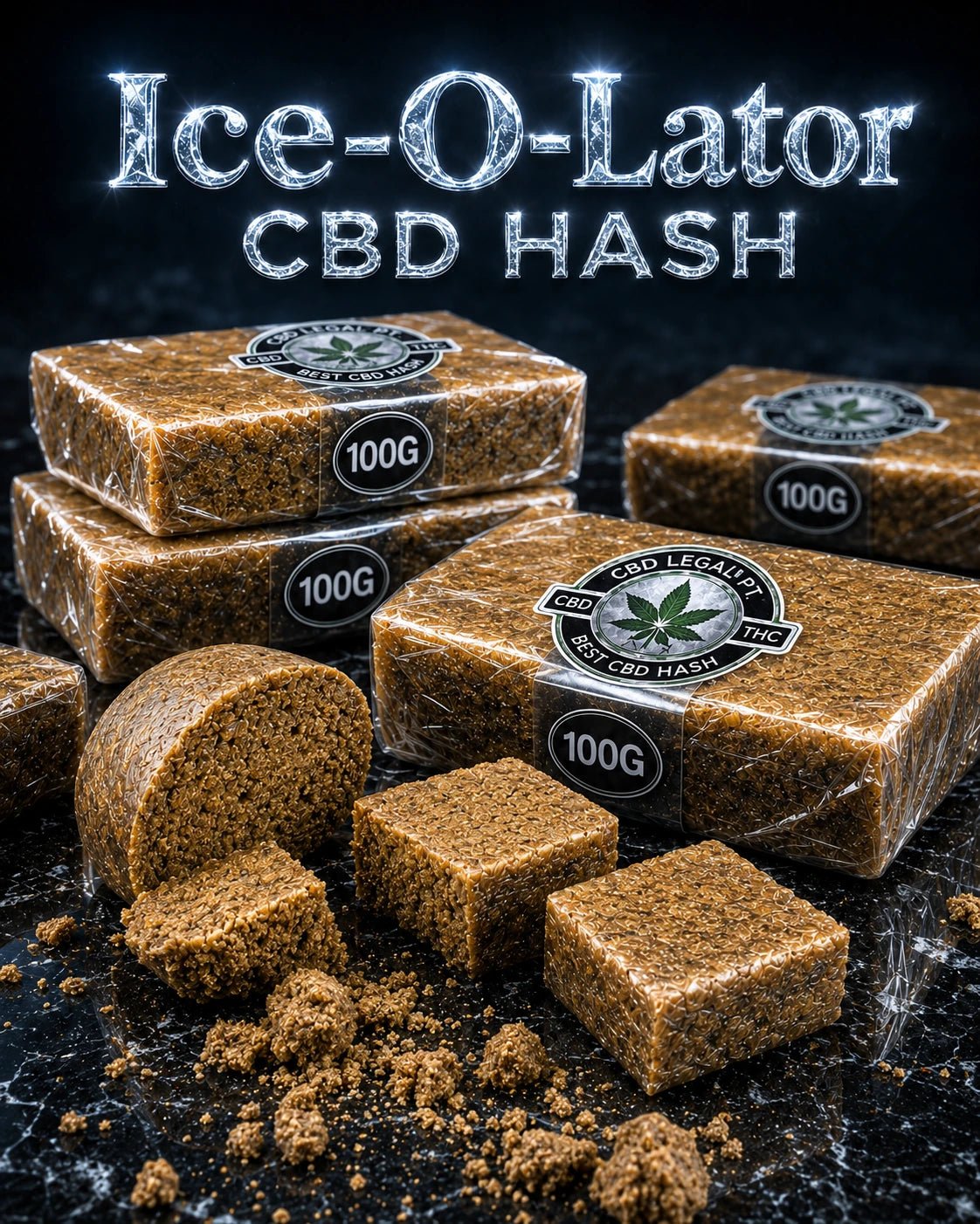 CBDLegalPT Ice-o-Lator hash CBD 1 g pur 22% CBD