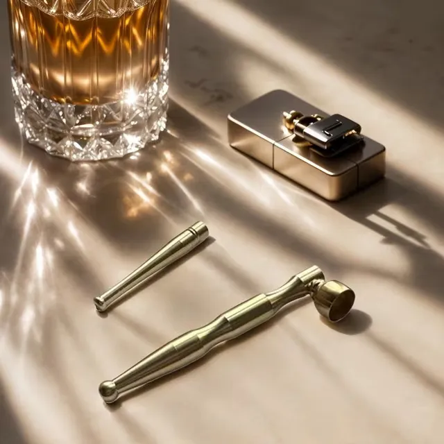 CBDLegalPT Parafernalia Pipe Gold Herbe Compacte